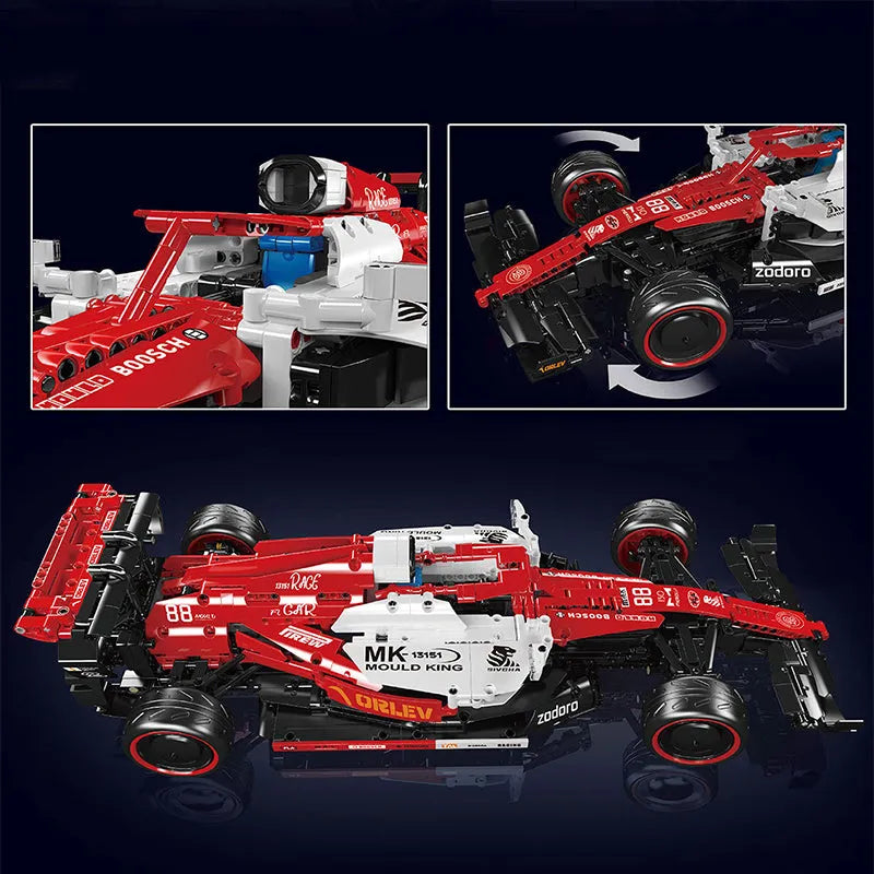 Mould King MOC Building Block Set: Motorized MOC F1 Arrow Racing Car, Model 13151