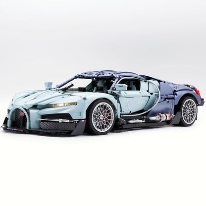 Trilumity Motorized Building Block Set: 1:8 French Hybrid V16 Hypercar | A Precision Blue Beast | Ultimate Collector's Item (3719-Piece)