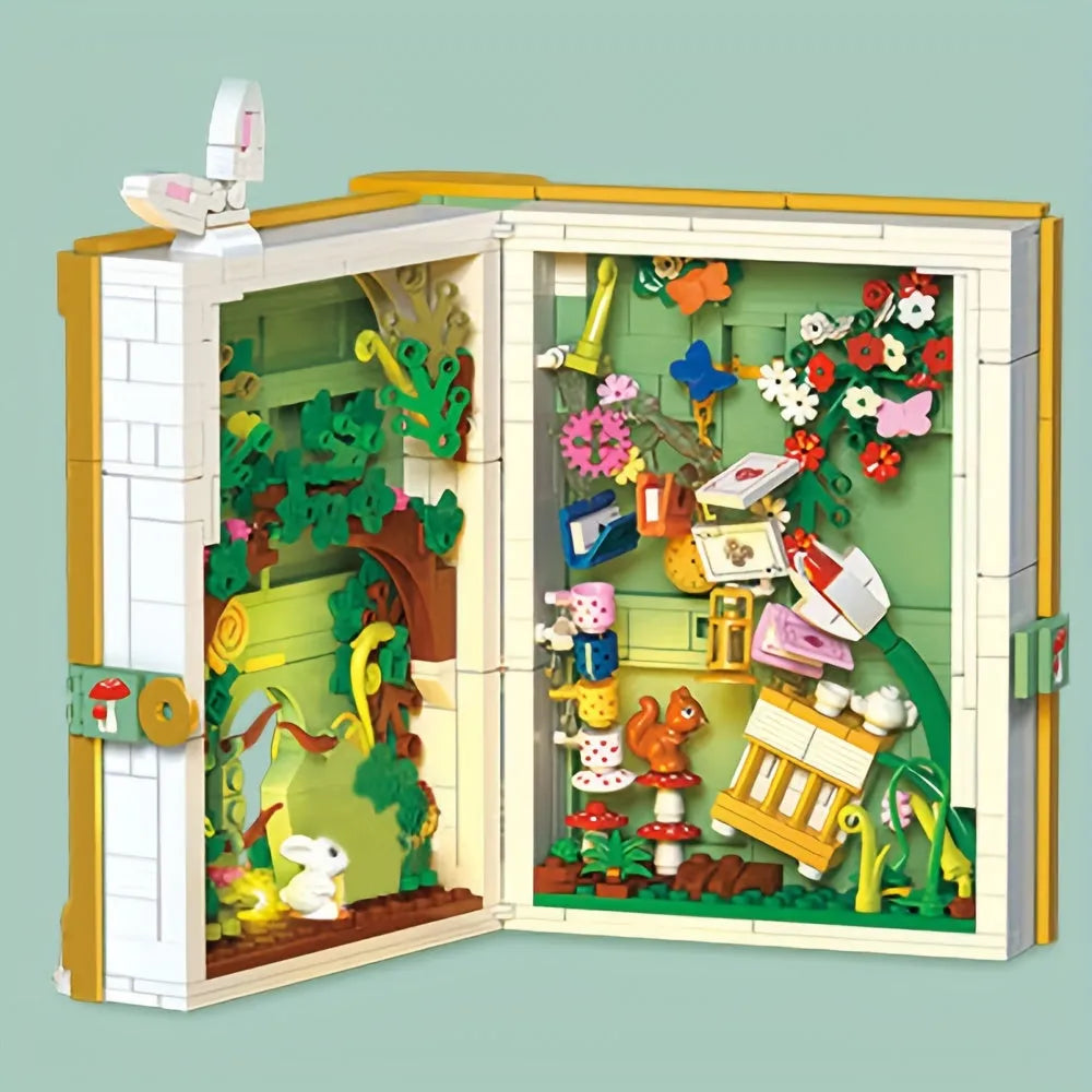 JieStar Building Block Set: Alice In Wonderland 3D Book, Model JJ9056