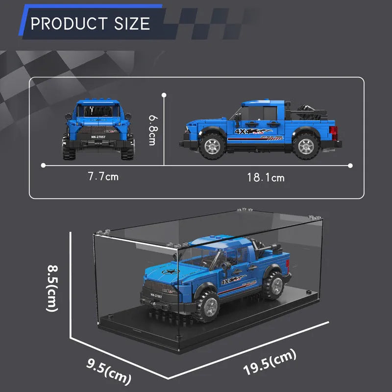 Mould King Building Block Set: Mini Raptor Pickup Car Champions, Model K27057