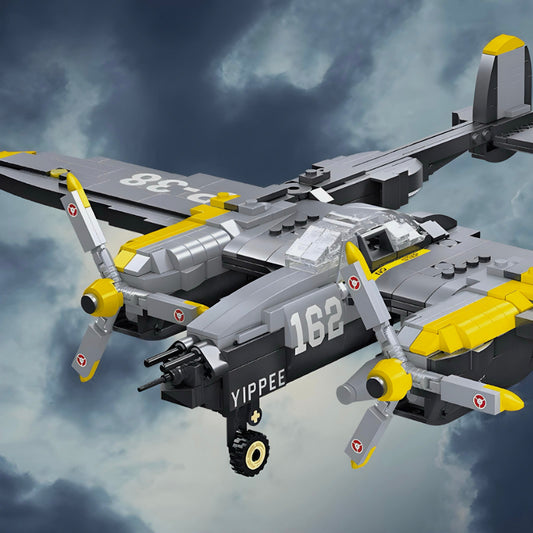 Trilumity P-38 Fighter Building Block Set, 942-Piece