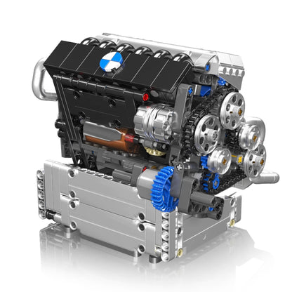 Trilumity Building Block Set: Motorised Inline-6 BMW German Engine | 744Piece