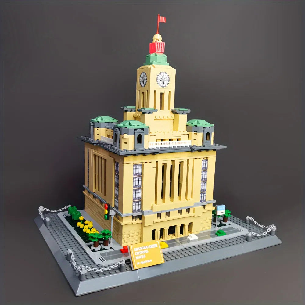 Wange Building Block Set: Famous Shanghai Customs House, Model 6231