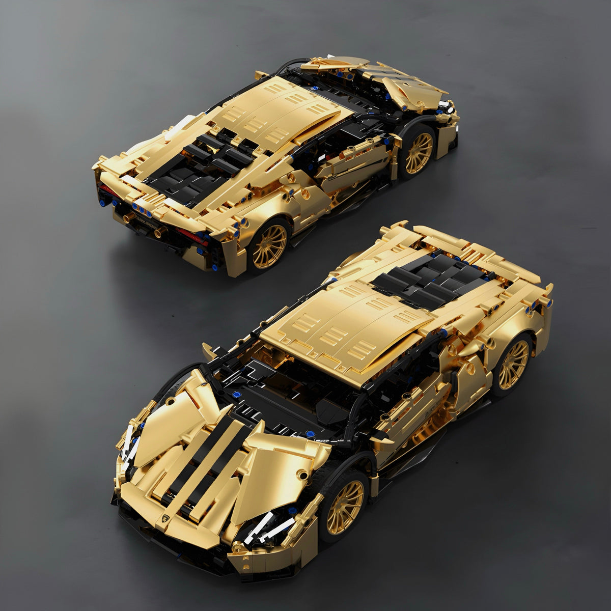 Trilumity Building Block Set: 1:14 Gold Lamborghini P1 Sports Car Sets, Collectable Model for Boys Men Teens (1309-Piece)