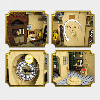 JieStar MOC Building Block Set: Harry Potter MOC Hogwarts Magic Clock Tower, Model JJ9005