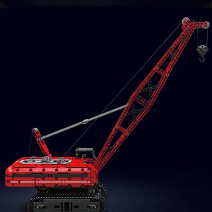 Mould King MOC Building Block Set: Motorized Red Crawler Crane, Model 15070