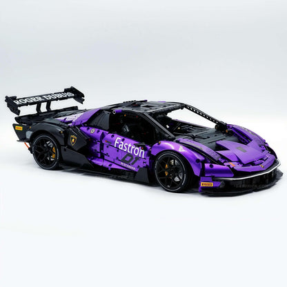 Trilumity Building Block Set: 1: 8 The Ultimate Italian Track-Only V12 Hypercar, Amethyst Limited Edition (4100+Piece)
