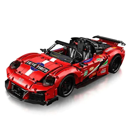 Mould King MOC Building Block Set: Motorized Porsche 911 Super Car, Model 13176