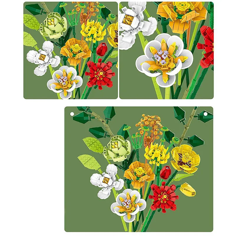 MORK MOC Building Block Set: Flower Bouquet, Model 034001