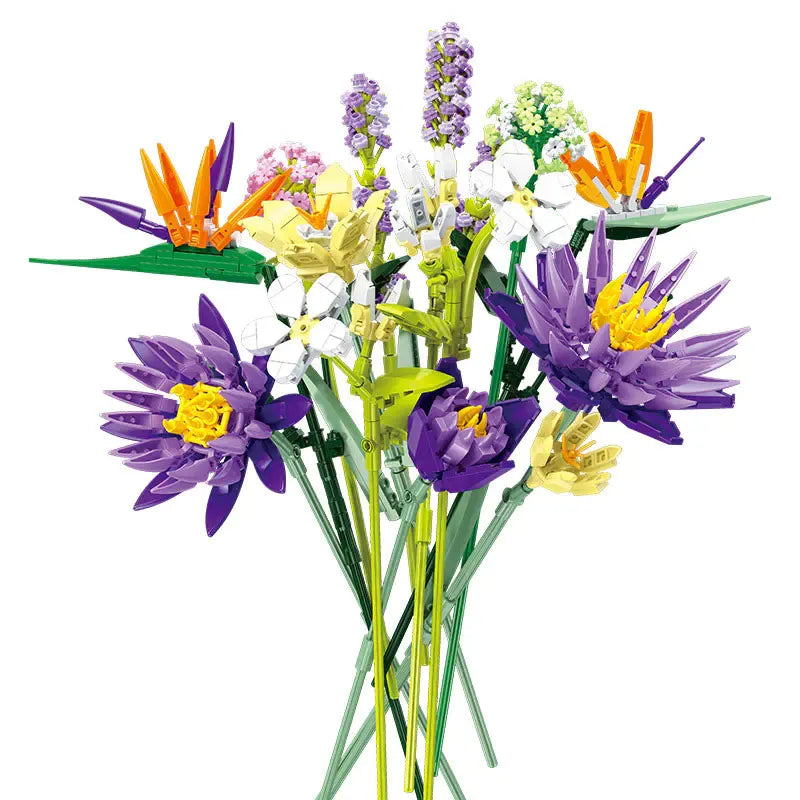 JieStar Building Block Set: Tropical Flower Bouquet, Model JJ9046