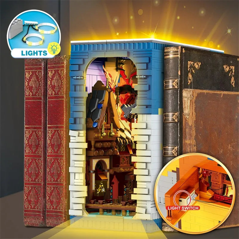 Reobrix MOC Building Block Set: Lord of Rings Movie MOC Hobbit Book, Model RE66035
