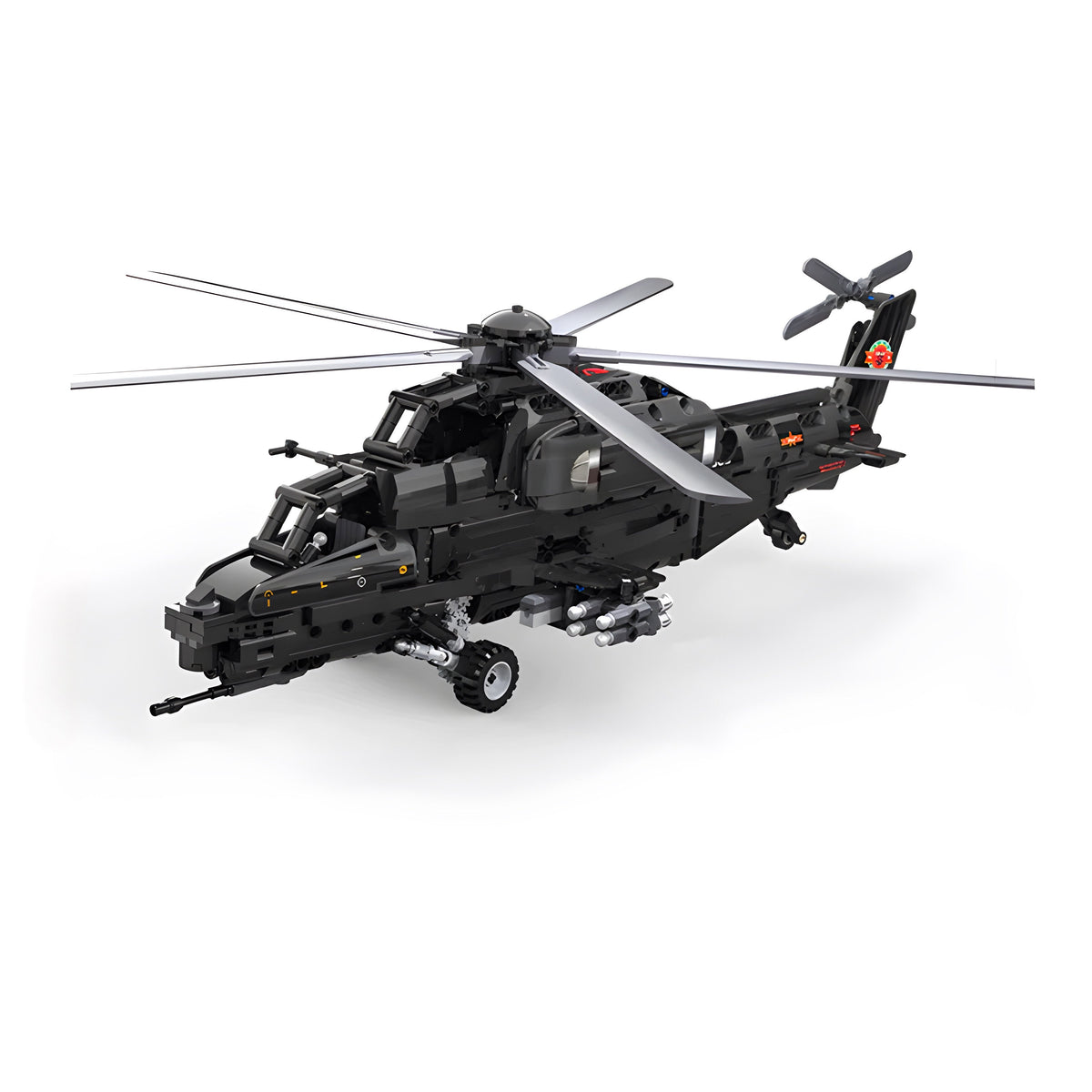 Trilumity WZ-10 Helicopter Building Block Set, Remote Control, 1,029-Piece