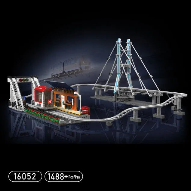 Mould King Building Block Set: Motorized Urban Railcar, Model K16052