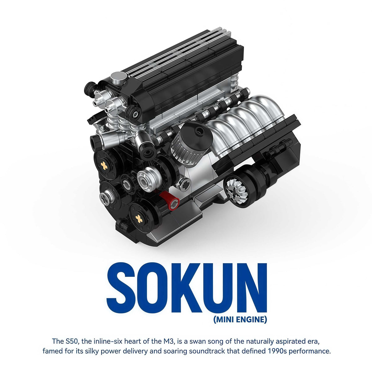Trilumity Building Block Set: BMW M3 S50 Engine | Home Decor (292-Piece)