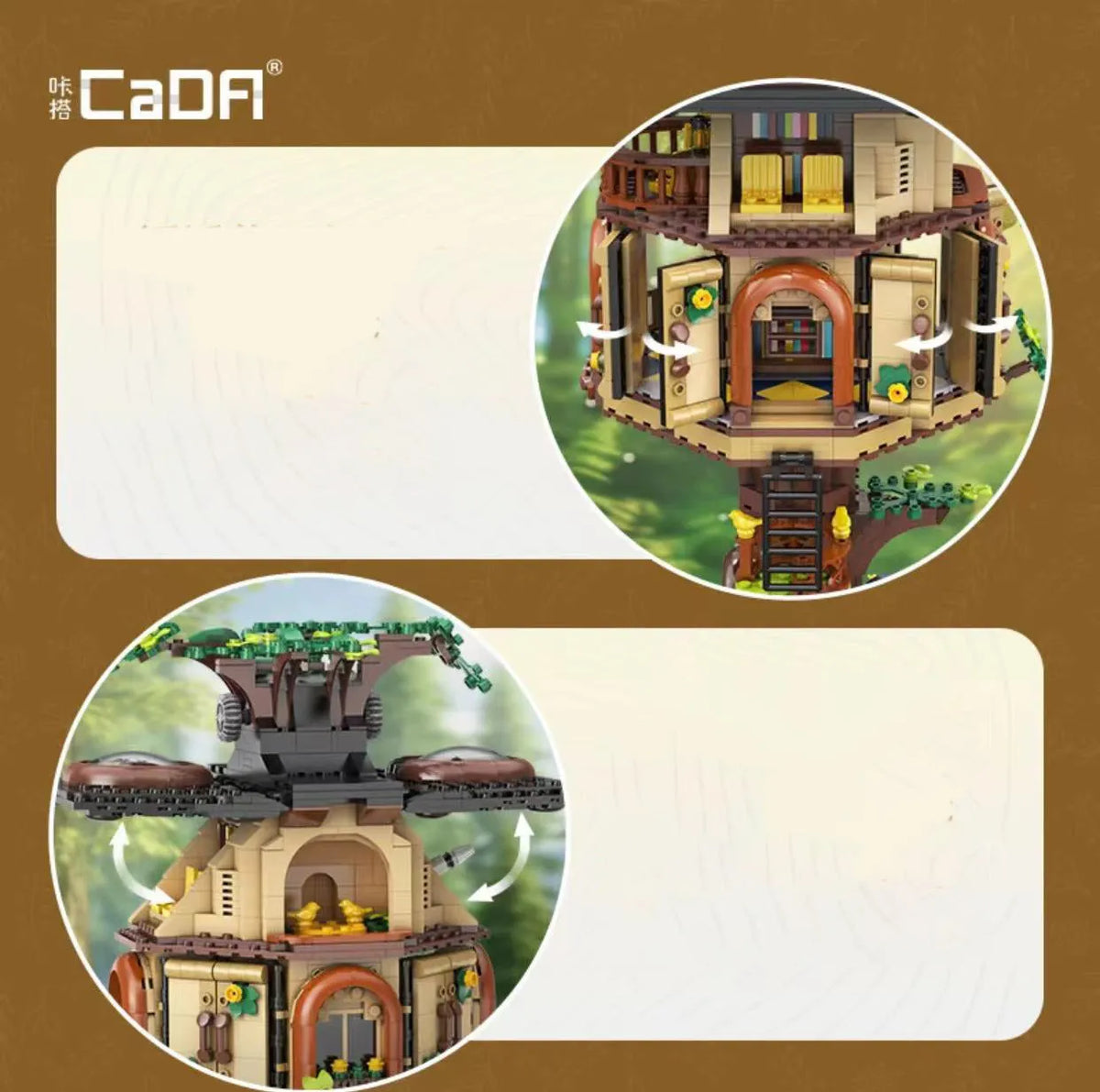 Cada MOC Building Block Set: Tree House Library, Model C66013