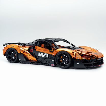 Trilumity Motorized Building Block Set: 1:8 The Ultimate British Woking Hypercar | Orange-Gold Custom Edition | Shipped in Original Gift Box