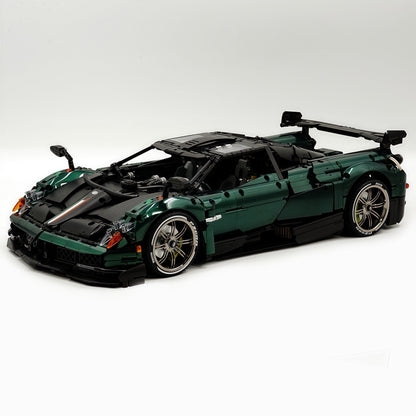 Trilumity Building Block Set: 1: 8 Pagani Huayra Bc Violet Paint finish Customized Ultimate Edition (4708-Piece)