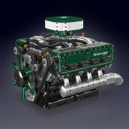 Trilumity Building Block Set: Motorised V8 Tank Engine (2250-Piece)
