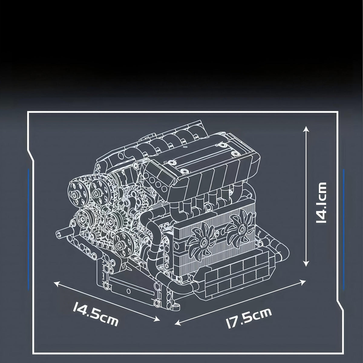 Trilumity Building Block Set: Motorised Inline-6 BMW Engine | German Performance Legend (743-Piece)