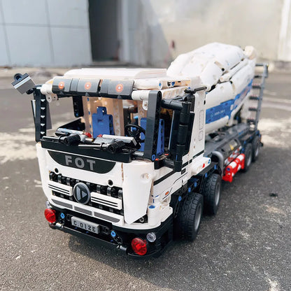 JieStar MOC Motorized Building Block Set: APP Mechanical RC Mixer Truck, Model FF11012