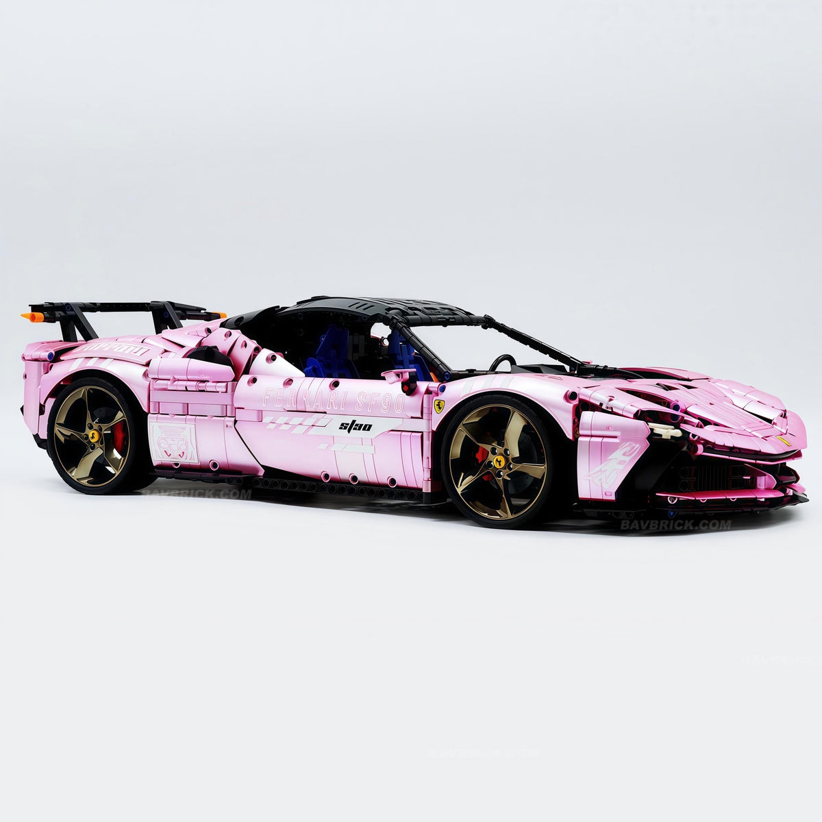 Trilumity Motorized Building Block Set: 1:8 Xx Track Hybrid Pink Plating Limited Color, The Ultimate Supercar, More Than 12 Features