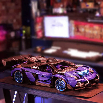 Trilumity Motorized Building Block Set: The Ultimate Turbocharged Italian Bull Jota V12 Hypercar (3950-Piece)