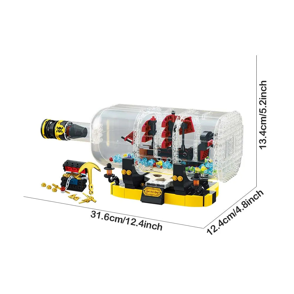 JieStar Building Block Set: Ship In A Bottle, Model JJ9026