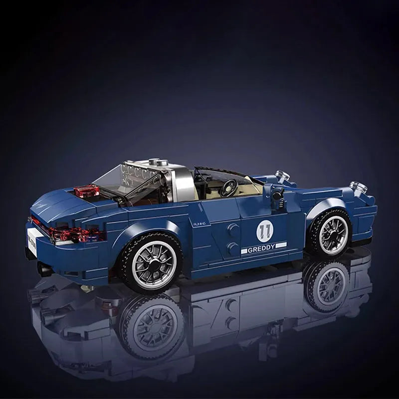 Mould King Building Block Set: Mini Porsche 911 Targa Speed Champions, Model K27040
