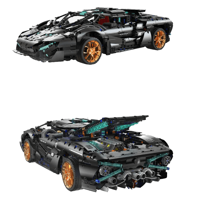 Trilumity Building Block Set: 1:8 Lamborghini Italian V8 Concept Supercar Set (3520-Piece)
