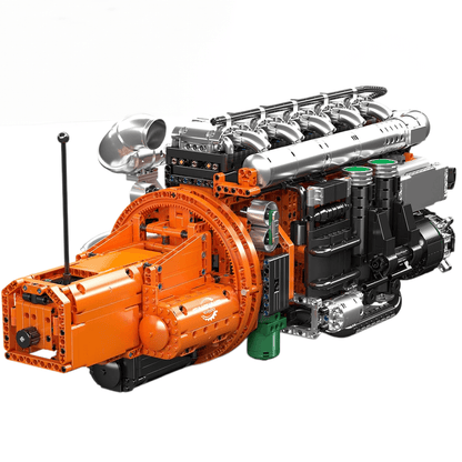 Trilumity Motorized Building Block Set: Scania Inline-6 Truck Engine (3236-Piece)