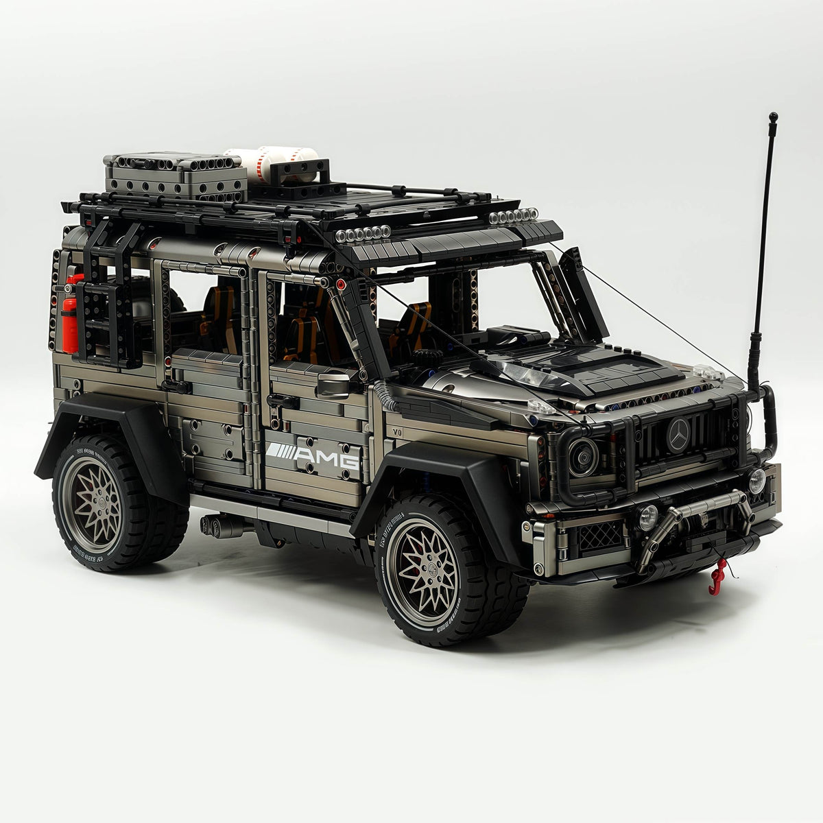 Trilumity Motorized Building Block Set: 1: 8 Mercedes Benz G 500, Ultimate Maneuver Control Off-Road | Electroplating Gun Gray Custom