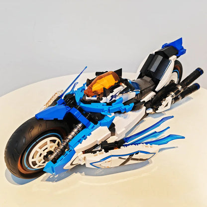 JieStar MOC Building Block Set: CYBERANGEL Concept Motorcycle, Model 58013