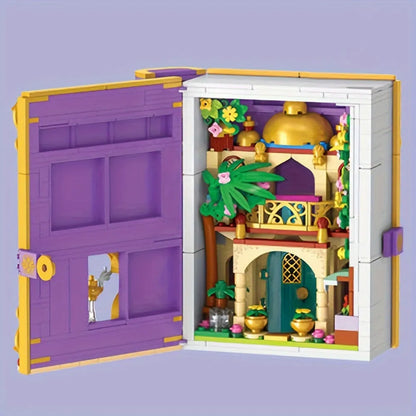 JieStar Building Block Set: Aladdin Magic Lamp 3D Book, Model JJ9054