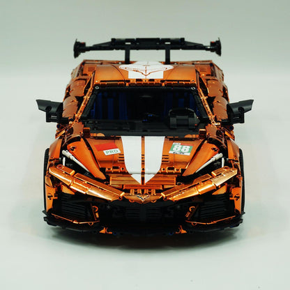 Trilumity Building Block Set: 1: 8 Corvette C8 Supercar Building Sets, Mirror electroplating Customized Edition (3788-Piece)
