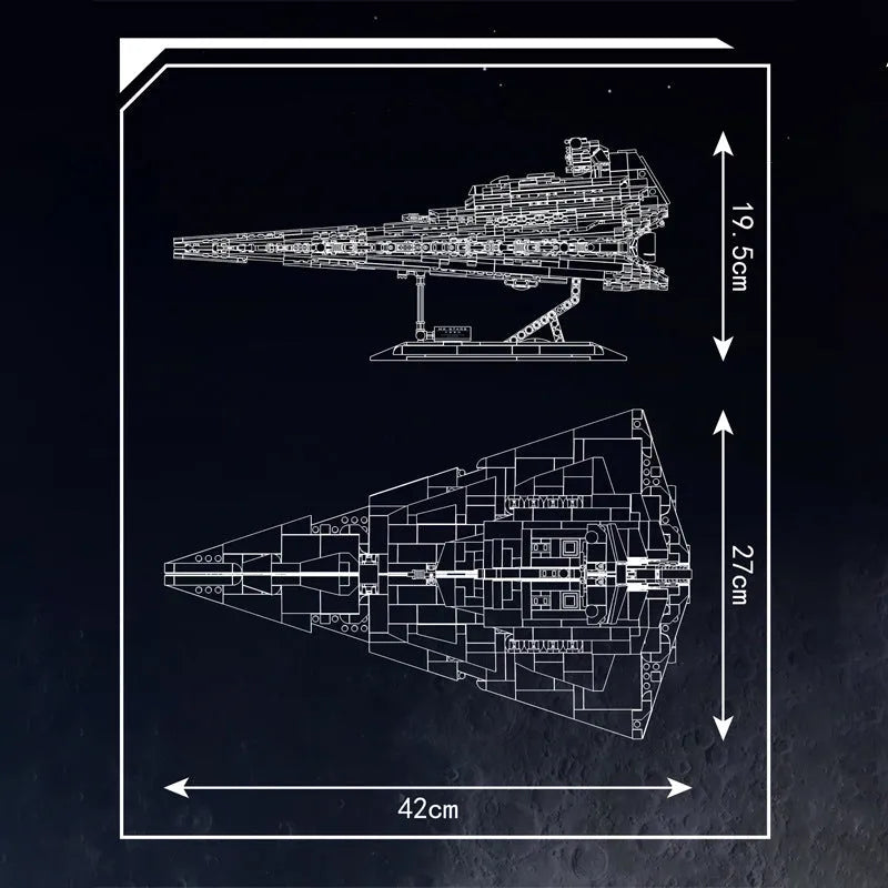 Mould King MOC Building Block Set: Star Wars MOC Imperial Star Destroyer, Model MK21073