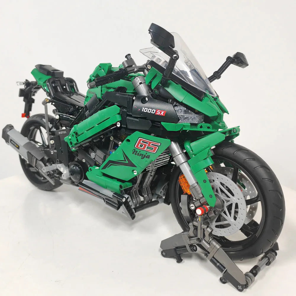 JieStar MOC Building Block Set: Kawasaki NINJA 1000SX Motorcycle, Model 58053