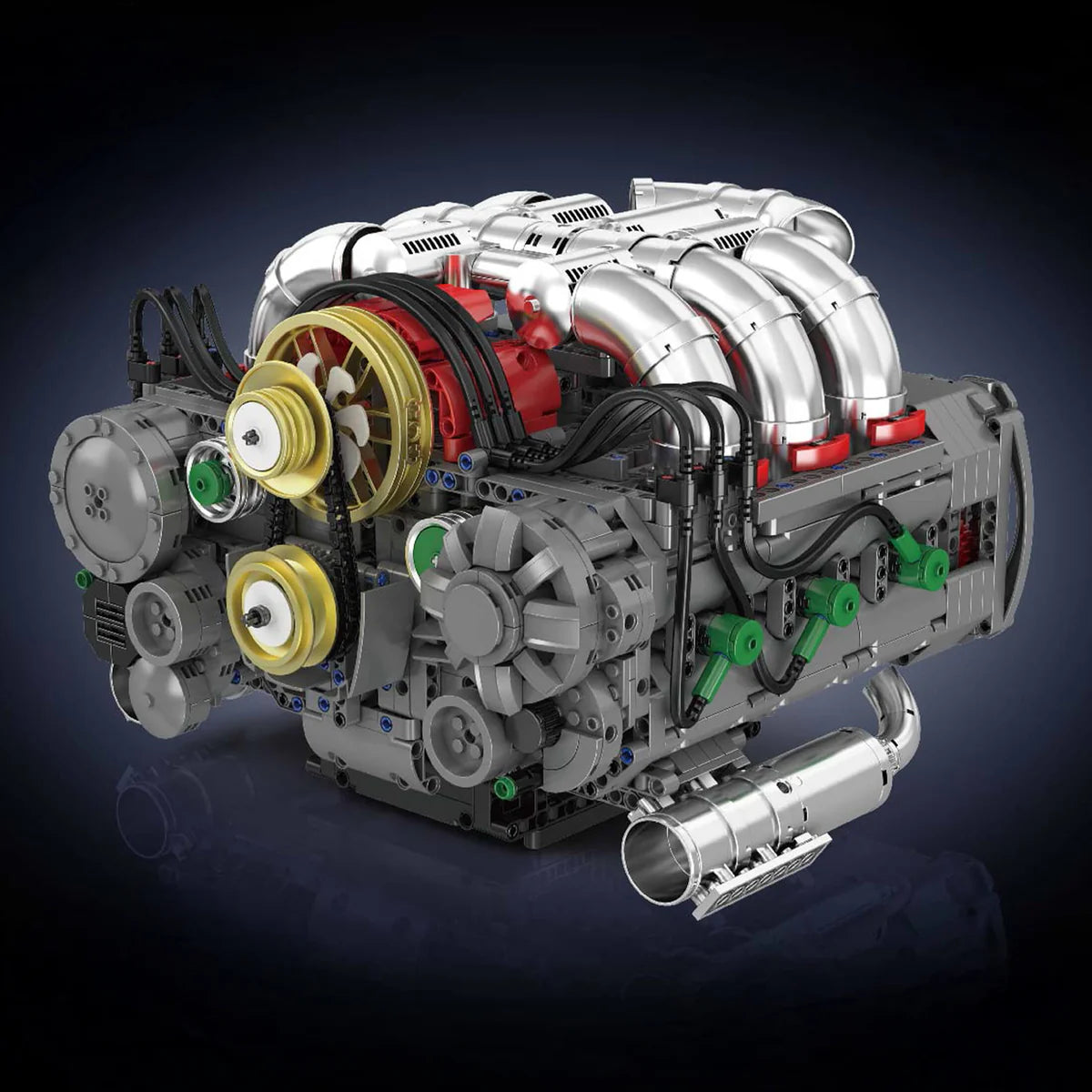 Trilumity Building Block Set: Motorised Flat 6 Engine (2376-Piece)
