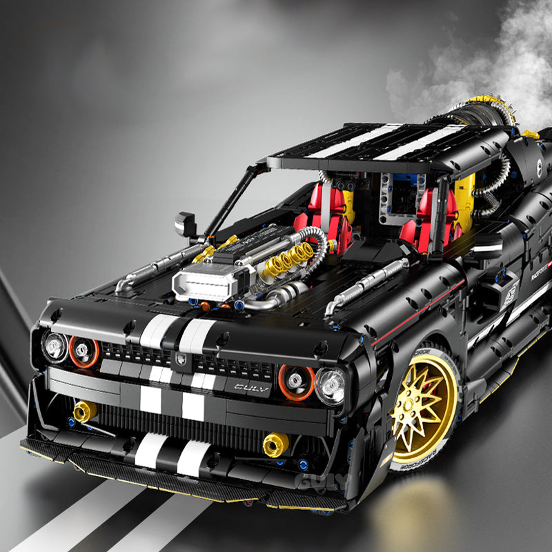 Trilumity Motorized Building Block Set: 1: 8 Dodge Challenger with Remote Control (3751-Piece)