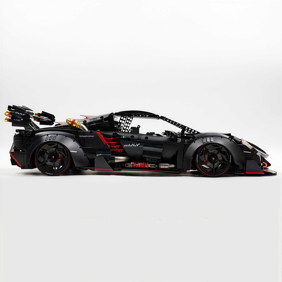 Trilumity Motorized Building Block Set: 1:8 Lamborghini Veneno Limited Edition Obsidian V12 Supercar | 64cm | Remote Controlled | 3809-Piece