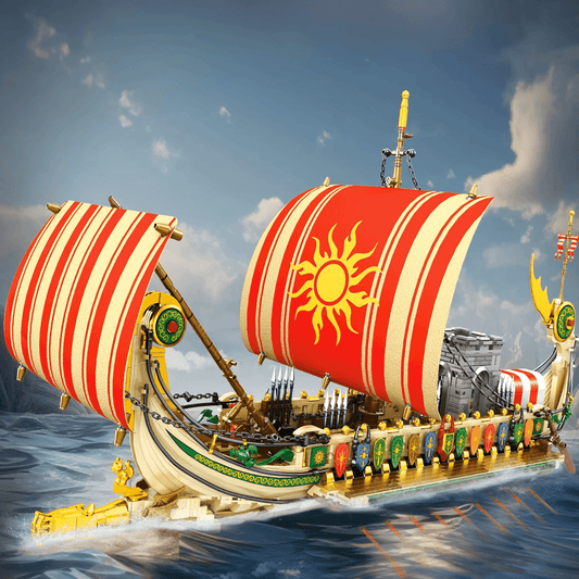 Trilumity Greek Warship, Travel Through History and Reproduce Classics Building Block Set, 2,982-Piece