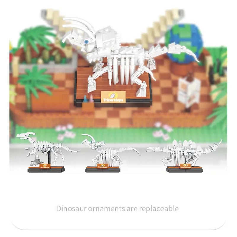 ZHEGAO MOC Building Block Set: Dinosaur Museum MINI, Model 613000