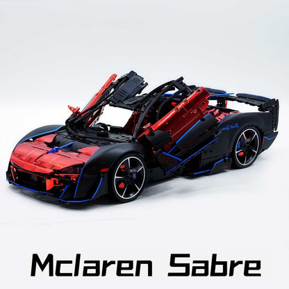 Trilumity Motorized Building Block Set: 1: 8 Woking Hypercar Track Focus, Aerodynamic Brilliance, Mirror Customized Edition (3862-Piece)
