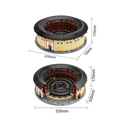 Wange Building Block Set: Fujian Hakka Tulou Chengqi, Model 8211