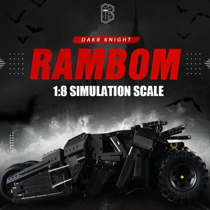 MOC Motorized Building Block Set: Dark Knight Rambom Car 10517, Model K10517 Warning: Do not eat