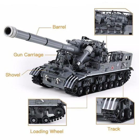 Trilumity T-92 Tank With Minifigures Building Block Set, 1,832-Piece