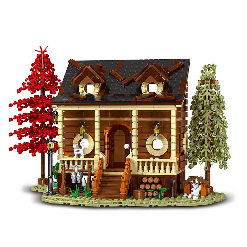 MORK MOC Building Block Set: Forest Cabin, Model 031074