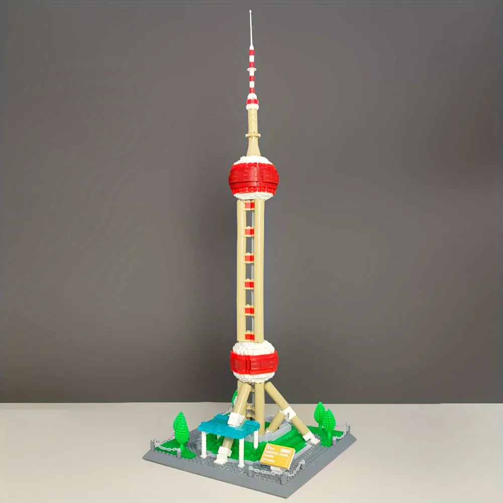 Wange MOC Building Block Set: 5224 Architecture Oriental Pearl Tower