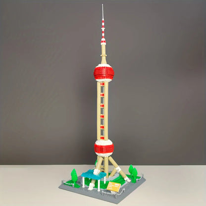 Wange MOC Building Block Set: 5224 Architecture Oriental Pearl Tower