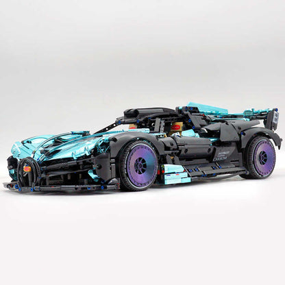 Trilumity Bugatti Bolide W16, Electroplating Lake Blue Customized Version Building Block Set, 1:8 Scale, Remote Control, 3,588-Piece