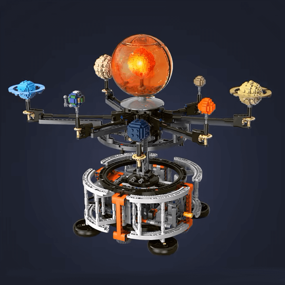 Trilumity Motorised Rotating Solar System Building Block Set, 1,282-Piece